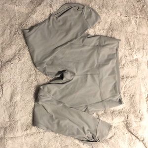 Fabletics crop leggings light grey